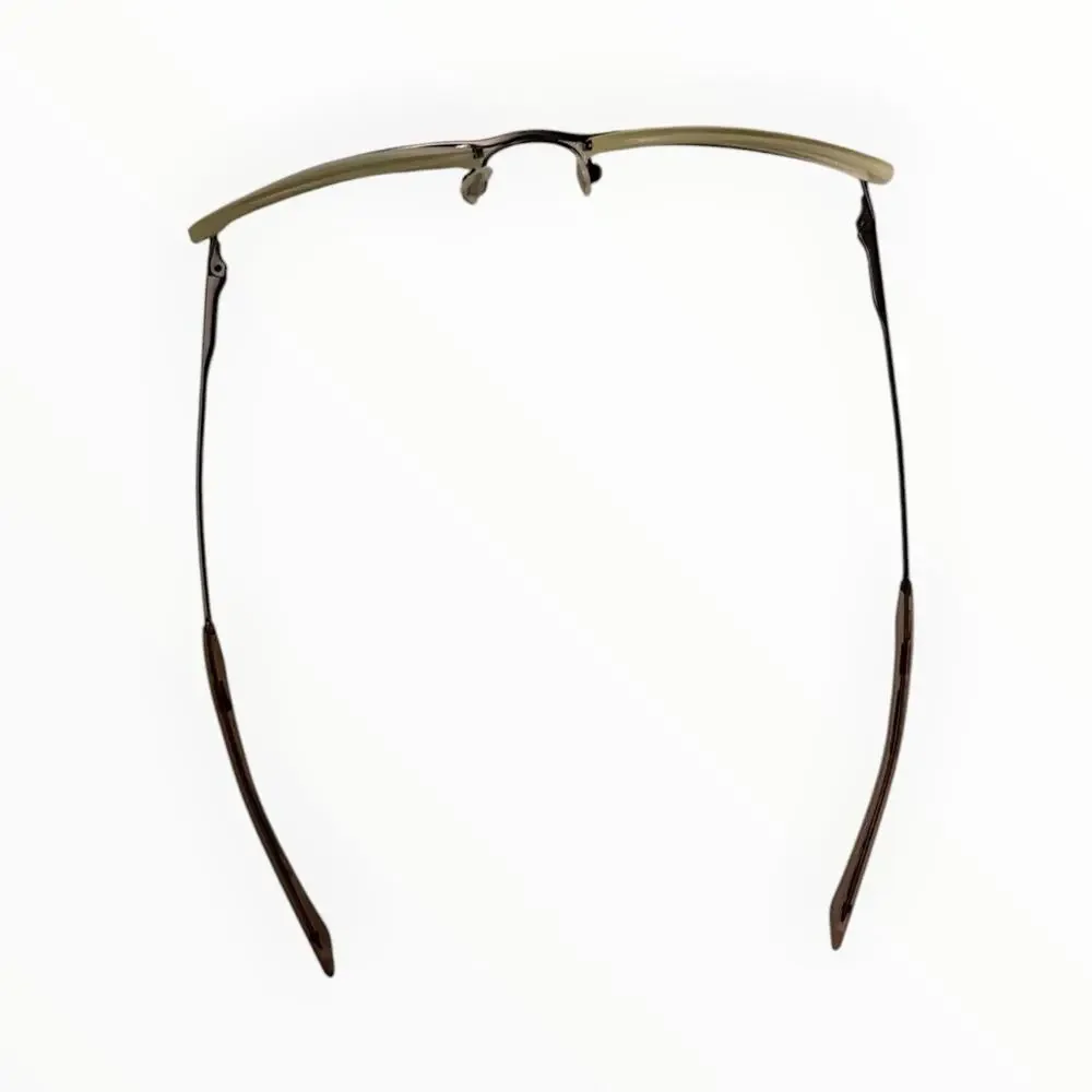 Vintage Gucci GG 1664 624 Purple Metallic Half-Rim Eyeglasses Frame 53-19-135